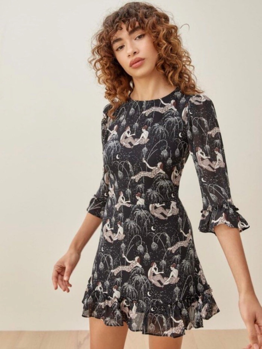 Reformation Doutzen Dress - Champagne Wishes